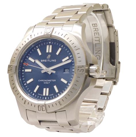 breitling colt blue dial|Breitling colt a17388 price.